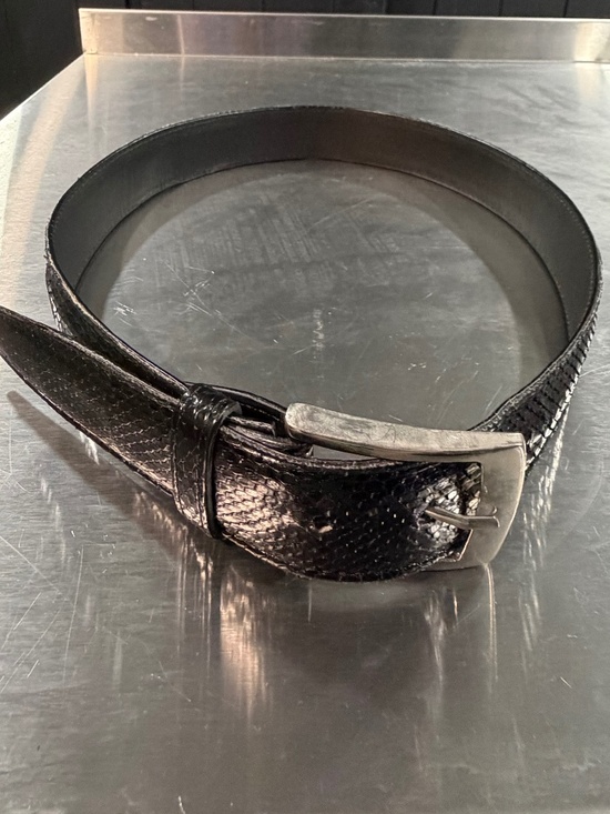 Real Python Leather Belt